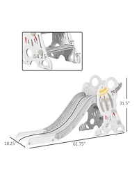 Hongge Kids Indoor Slide with Rocket Theme Non Slip Steps