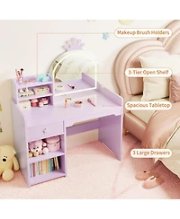 Gaomon Kids Vanity Lighted Mirror for Bedrooms, Apartments, Easy to Assemble