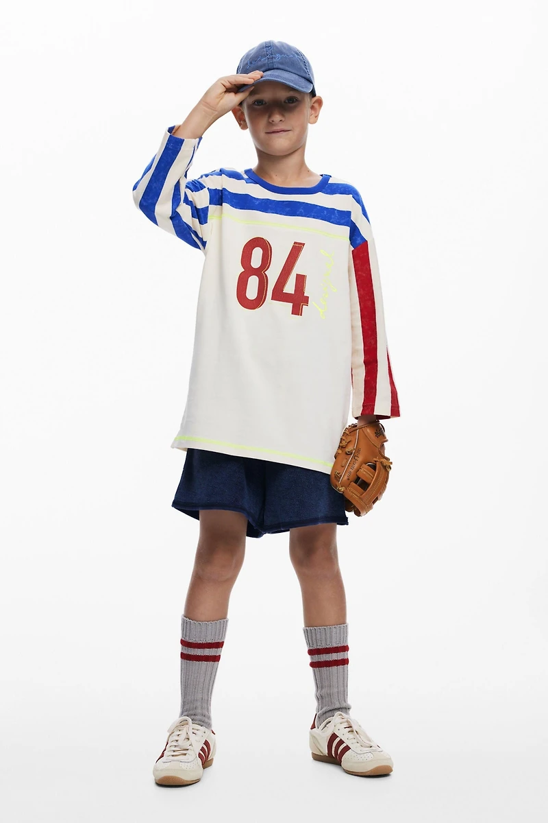 Desigual Boys Boys's Three-quarter sleeve striped t-shirt