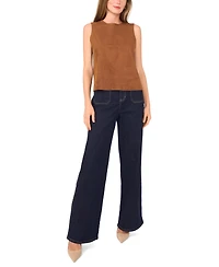 Vince Camuto Women's Faux-Suede Sleeveless Top