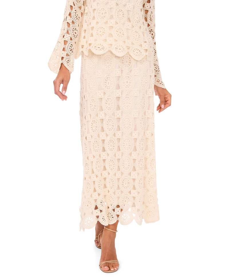 Vince Camuto Women's Crochet Midi Skirt