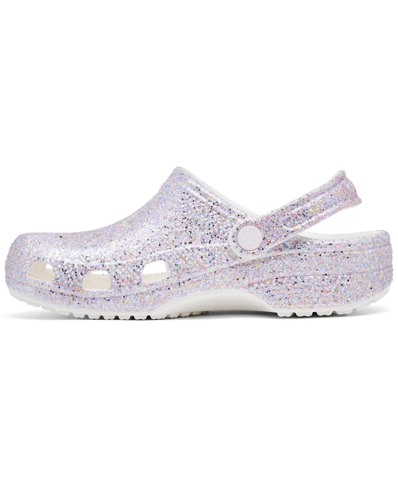Crocs Big Girls Glitter Classic Clogs from Finish Line