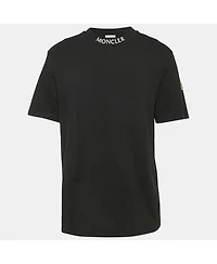 Pre-Owned Moncler Men's Black Cotton Knit Crew Neck T-Shirt