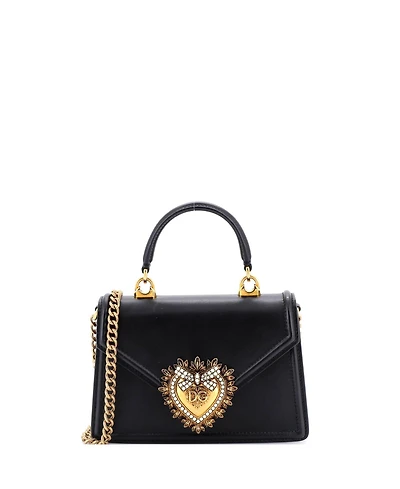 Pre-Owned Dolce & Gabbana Small Devotion Top Handle Bag Leather