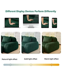 Streamdale Furniture Modern L-Shaped Modular Sectional Sofa, Flannelette, Oversized 3-Seater, Movable Ottoman