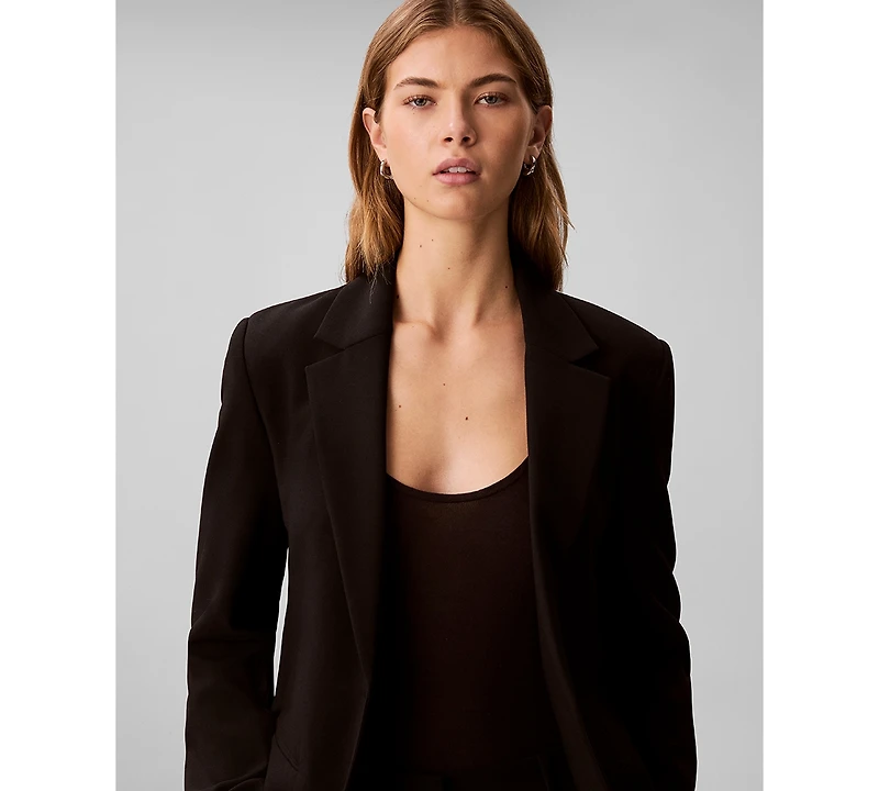 Calvin Klein Women's Notch Lapel Cinched Blazer