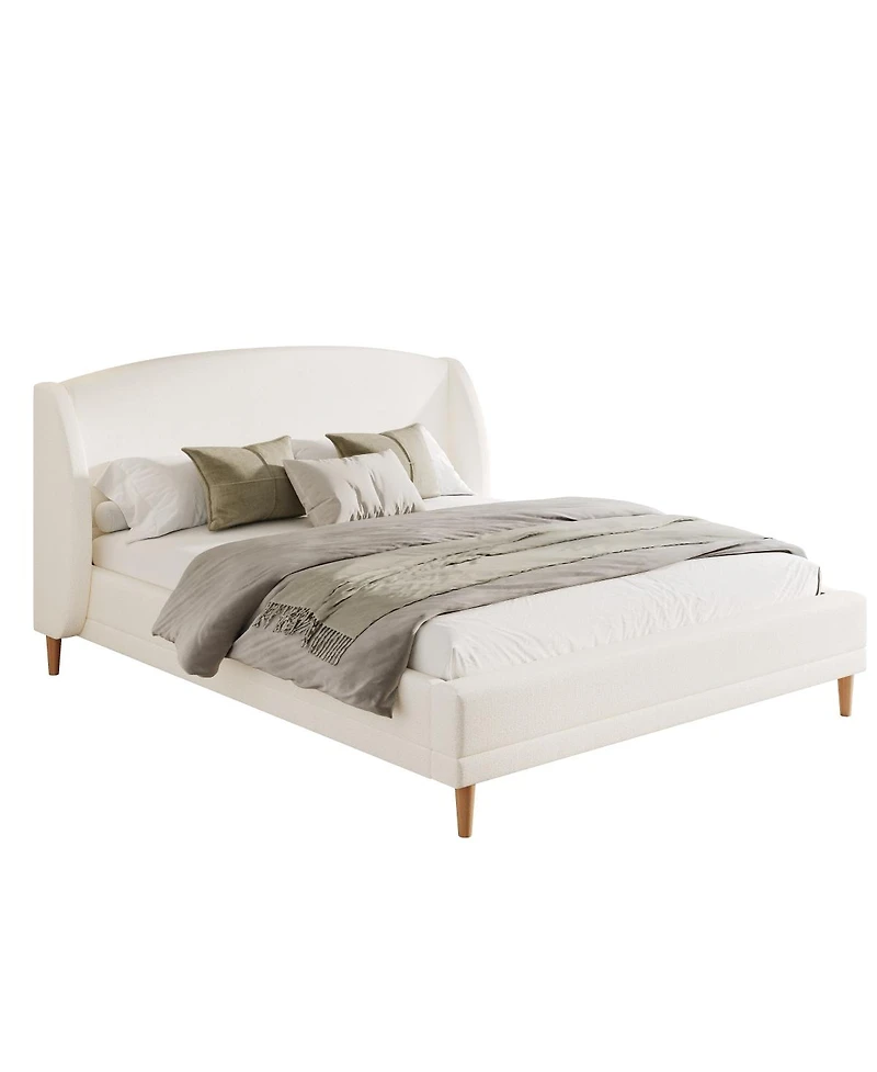 Streamdale Furniture California King Boucle Upholstered Bed Frame