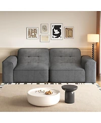 Streamdale Furniture 83.6" Modular 3-Seater Sofa with Tufted Design & Sparkling Chenille