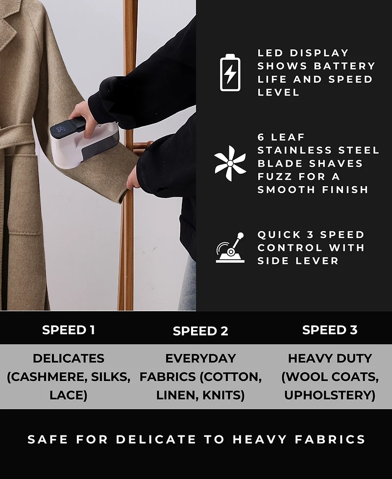 True & Tidy Led Turbo Fabric 7" Shaver with Led Headlight