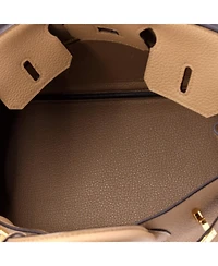 Pre-Owned HERMES Birkin 25 Handbag Brown Togo with Gold Hardware