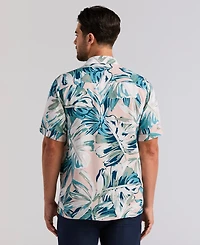 Cubavera Men's Oversized Leaf Print Short-Sleeve Button-Down Shirt