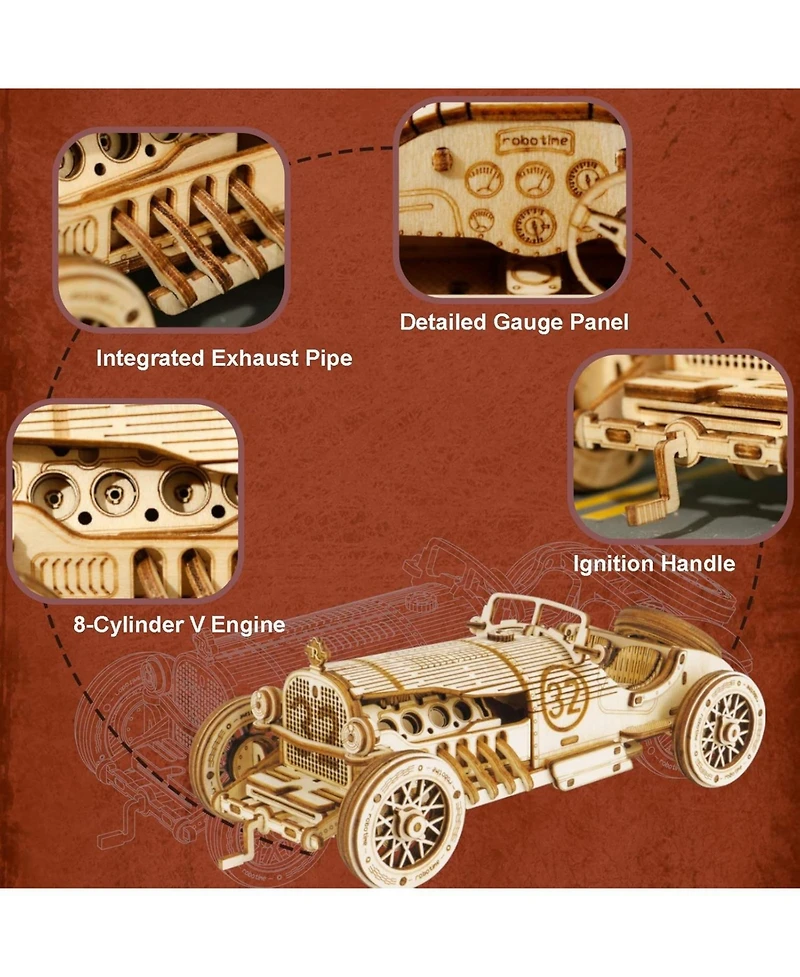 Robotime Model Car Kits - Wooden 3D Puzzles