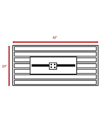 Flynama 42 Inch W 25 Inch H Steel Outdoor Fire Pit Table with Lid Black Adjustable Flame Propane Natural Gas Compatible