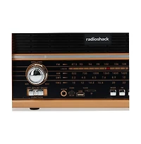 RadioShack Retro Am/Fm/Sw Vintage and Classic Radio Antique Style, Bluetooth, Usb/microSD, Rechargeable Battery – 4001800