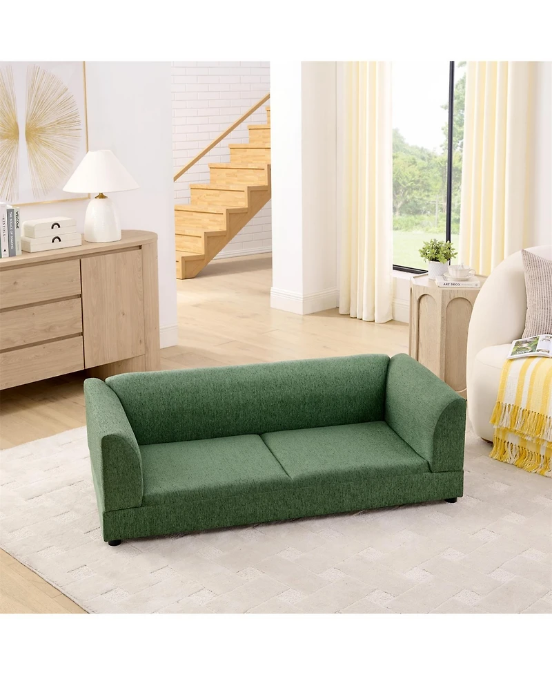 Aostirmotor Oversized Pet Sofa for Large Dogs, Modern Design with Backrest & Cushion