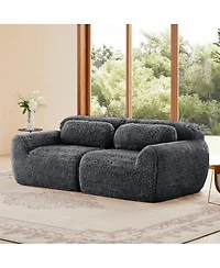 Streamdale Furniture 2-Seater Modular Sectional Sofa, Plush Fabric, High-Density Sponge, No Assembly