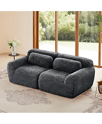 Streamdale Furniture 2-Seater Modular Sectional Sofa, Plush Fabric, High-Density Sponge, No Assembly