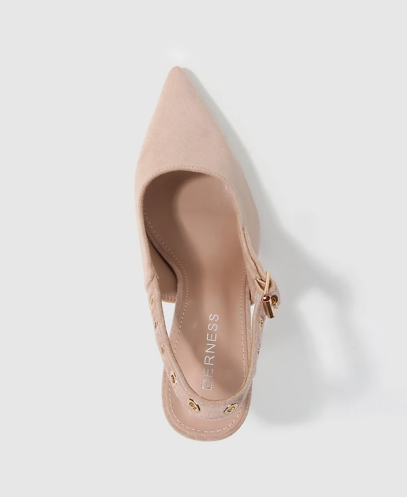 Berness Candes Microfiber Suede Slingback Pumps