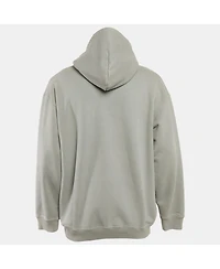 Pre-Owned Balenciaga Men's Grey Logo Embroidered Cotton Hoodie