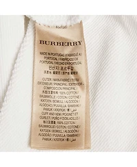 Pre-Owned Burberry Men's White Checker Pocket Cotton Hoodie