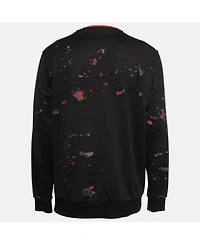 Pre-Owned Givenchy Men's Black Distressed Cotton Crewneck Sweatshirt