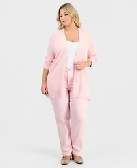 Jones New York Plus Sutton Open-Front Cardigan