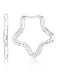 Roxy Waterproof Yellow 23mm Rounded Star Hoop Earrings