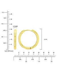 Roxy Waterproof Yellow 20mm Hoop Earrings