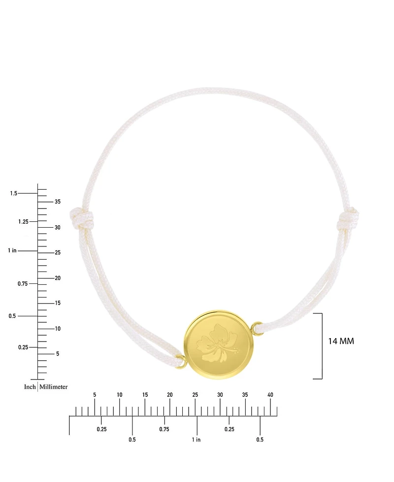 Roxy Waterproof Yellow Hibiscus Adjustable Bracelet