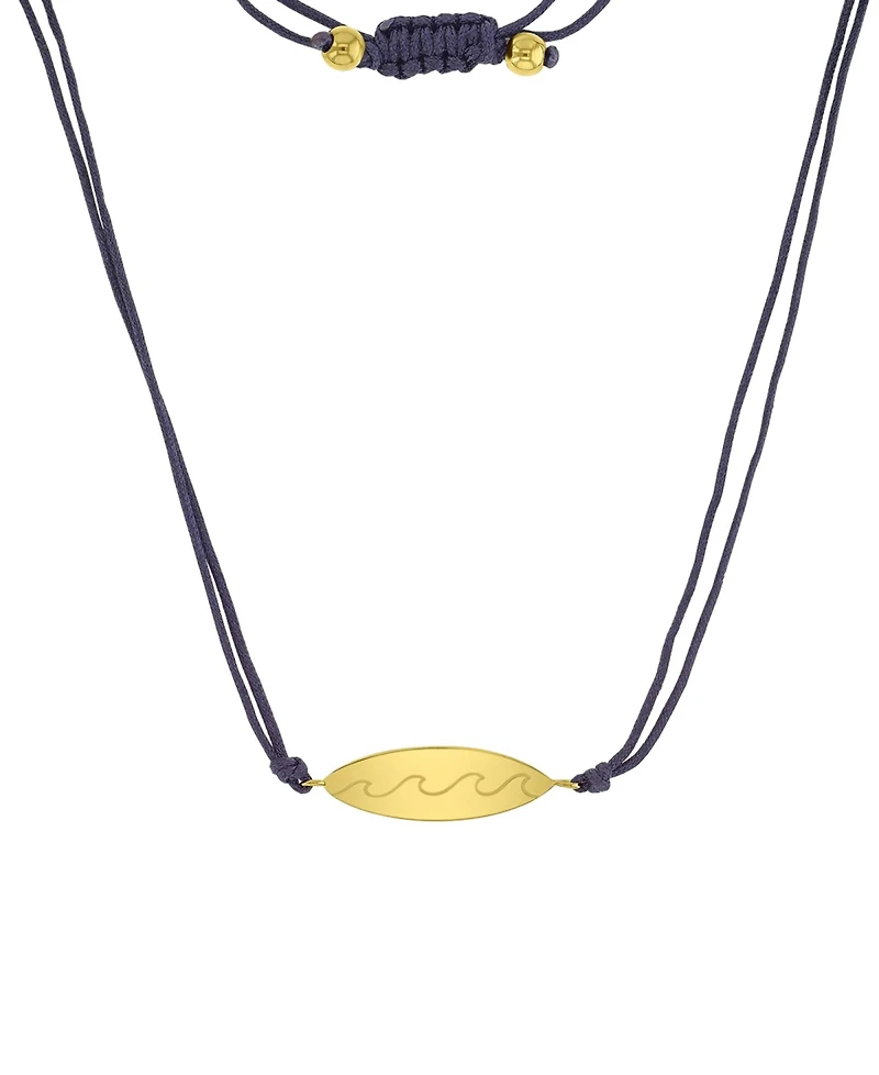 Roxy Waterproof Yellow Surfboard Beads Adjustable Necklace