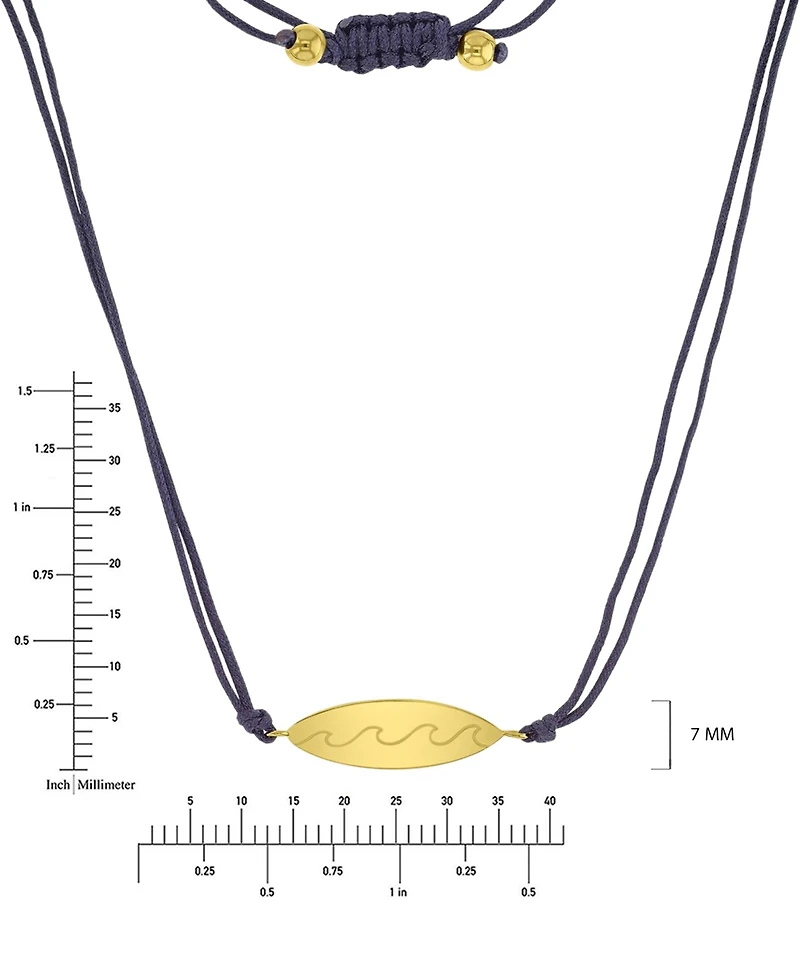 Roxy Waterproof Yellow Surfboard Beads Adjustable Necklace