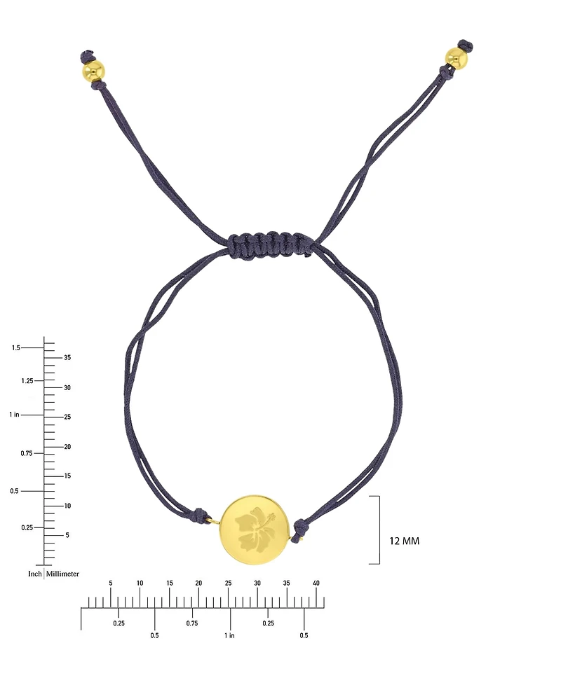 Roxy Waterproof Yellow Hibiscus Adjustable Bracelet