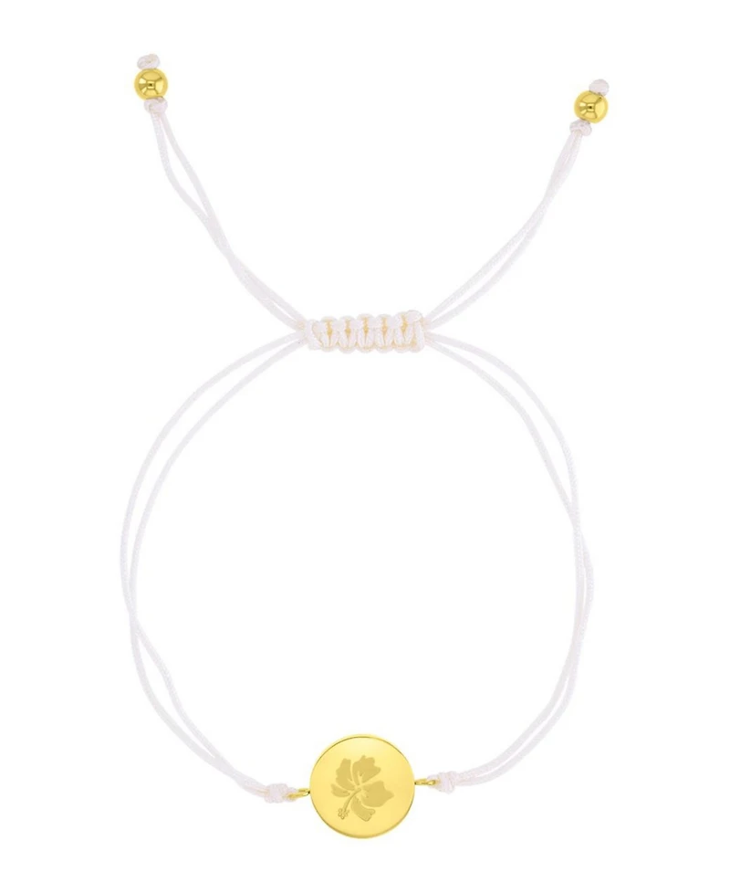 Roxy Waterproof Yellow Hibiscus Adjustable Bracelet