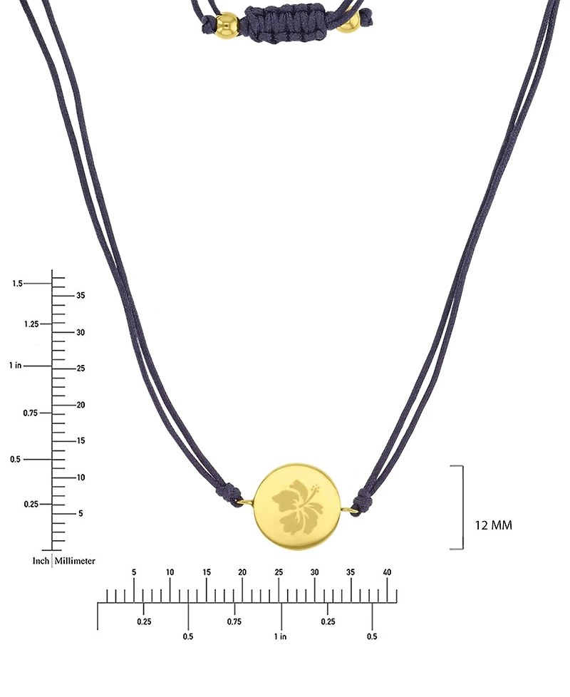 Roxy Waterproof Yellow Hibiscus Beads Adjustable Necklace
