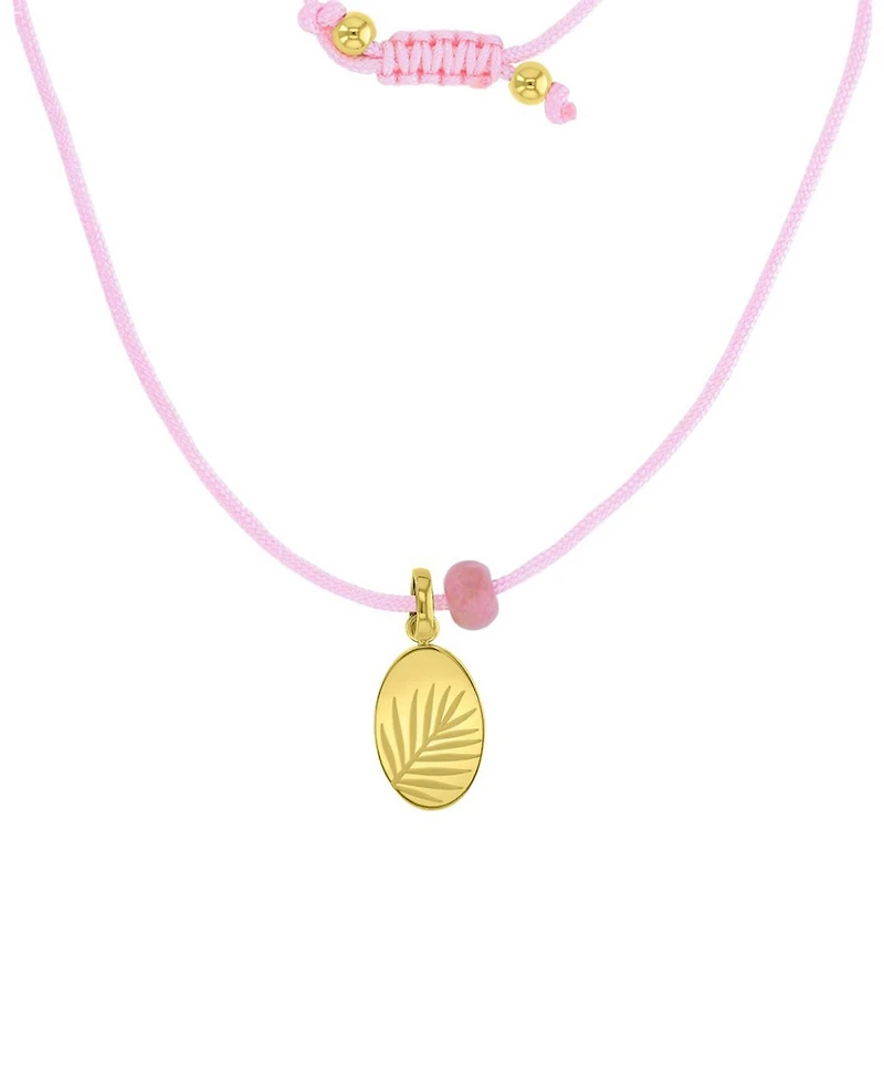 Roxy Waterproof Yellow Leaves Rhodonite Adjustable Necklace