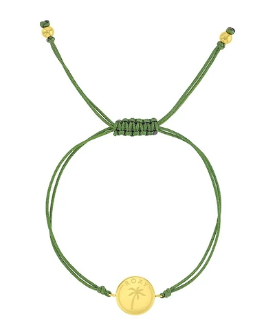 Roxy Waterproof Yellow Rd Palm Tree Pattern Charm Adjustable Bracelet