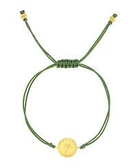 Roxy Waterproof Yellow Rd Palm Tree Pattern Charm Adjustable Bracelet