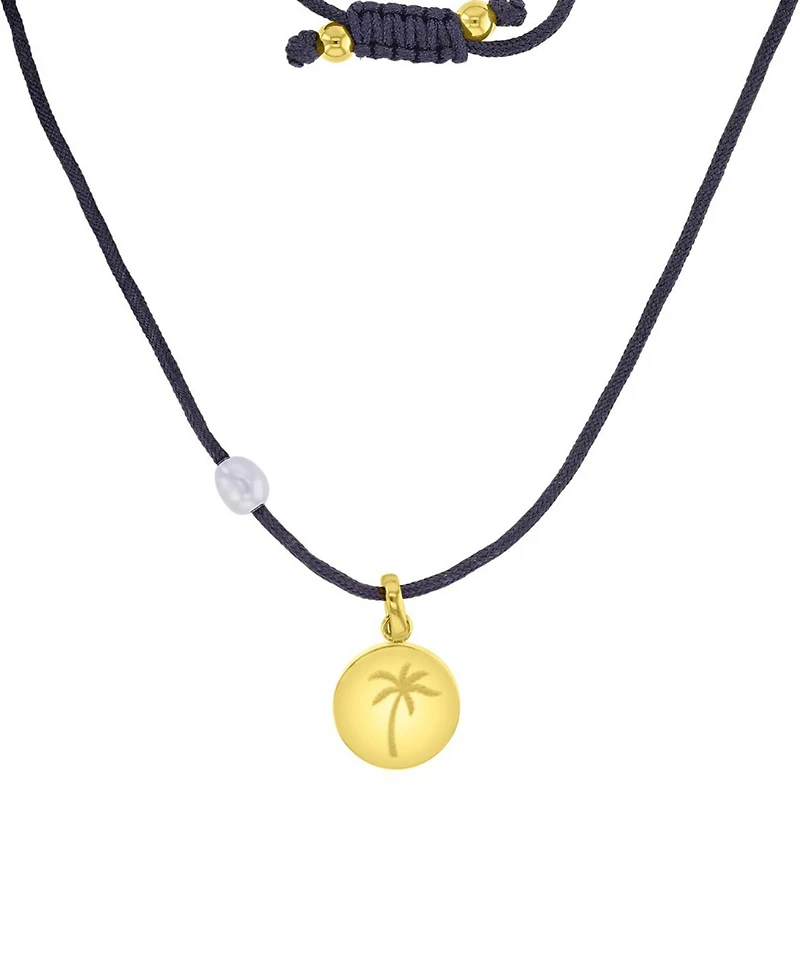 Roxy Waterproof Yellow Heart Pearl Adjustable Necklace