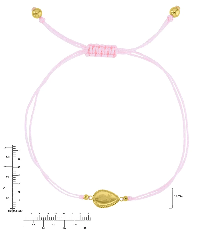 Roxy Waterproof Yellow Pineapple Teardrop Charm Adjustable Bracelet