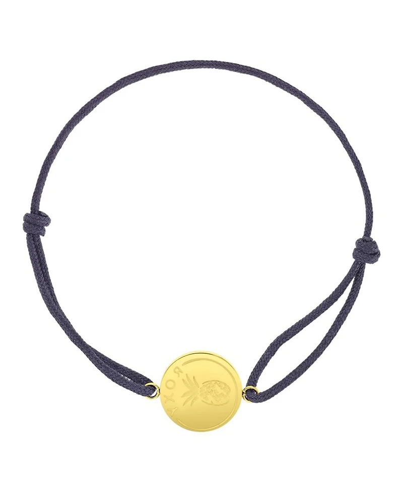 Roxy Waterproof Yellow Heart Pineapple Rd Charm Adjustable Bracelet