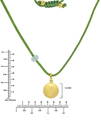 Roxy Waterproof Yellow Pineapple Green Aventurine Adjustable Necklace