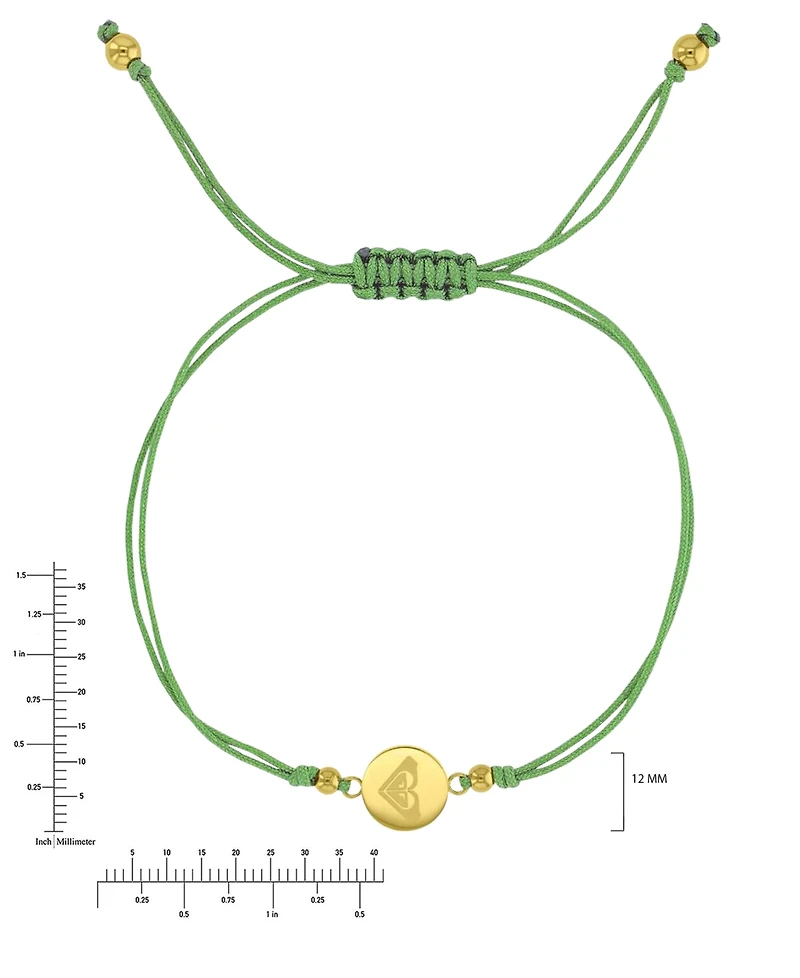 Roxy Waterproof Yellow Rd Triangluar Heart Charm Adjustable Bracelet