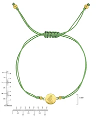 Roxy Waterproof Yellow Rd Triangluar Heart Charm Adjustable Bracelet