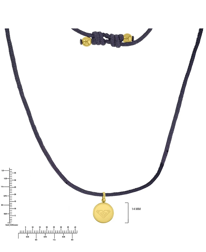 Roxy Waterproof Yellow Triangle Heart Beads Adjustable Necklace