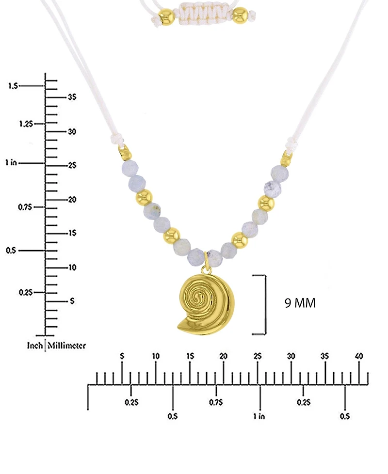 Roxy Waterproof Yellow Beads Labradorite Adjustable Necklace