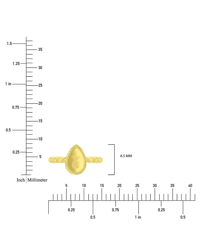 Roxy Waterproof Yellow Pineapple Beads Ring