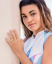 Roxy Waterproof Yellow Discs Band Ring