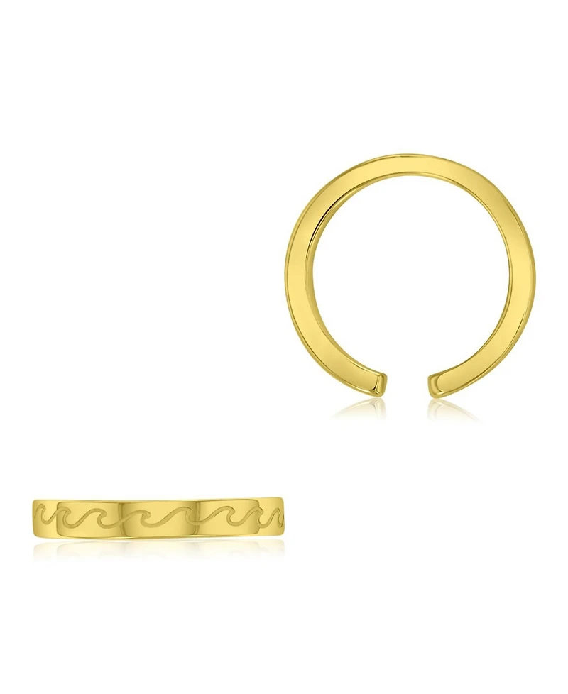 Roxy Waterproof Yellow Wave Toe Ring