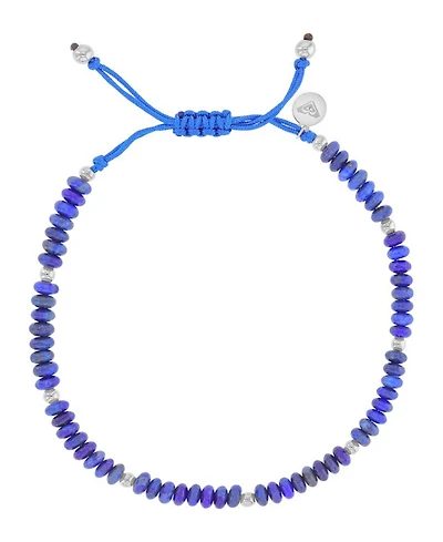 Roxy Waterproof Platinum Lapis Adjustable Bracelet