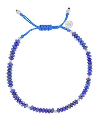 Roxy Waterproof Platinum Lapis Adjustable Bracelet